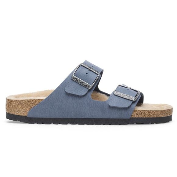 BIRKENSTOCK Women's Arizona Shearling in Elemental Blue They Were Too Small - Picture 3 of 10